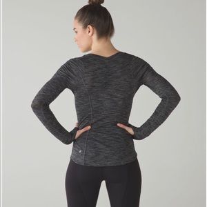 Lululemon" 5 Mile Long Sleeve Heathered Gray